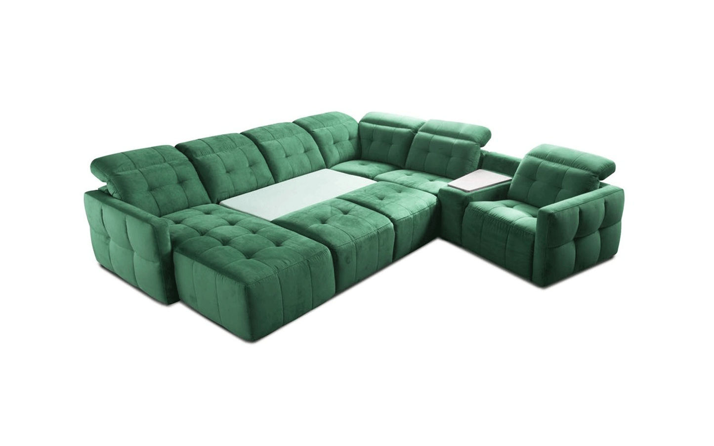 Cantony Sectional w/Bed & Recliner
