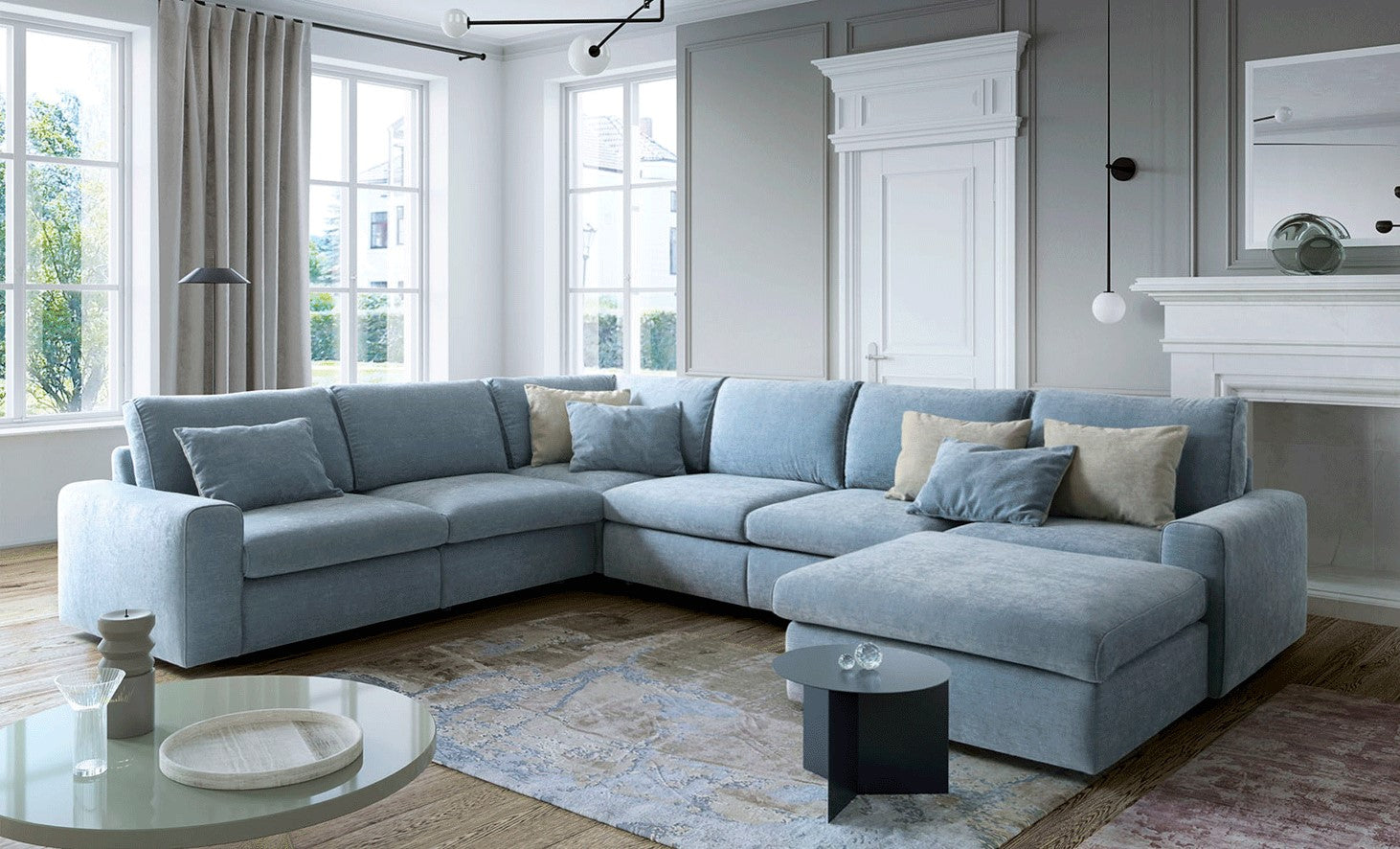 Jade Sectional w/Bed and Storage The Bargain House By Quality Furniture