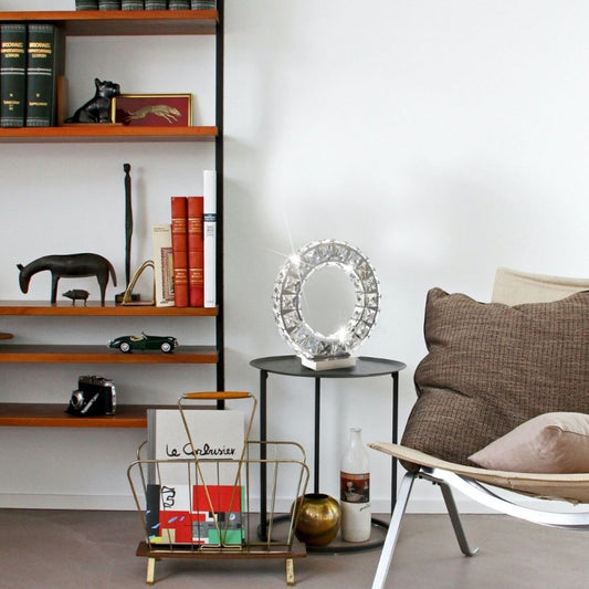 Round Crystal Table Lamp