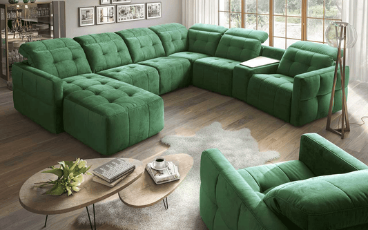 Cantony Sectional w/Bed & Recliner