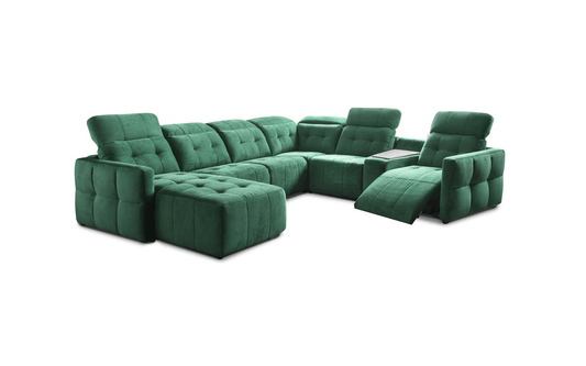 Cantony Sectional w/Bed & Recliner