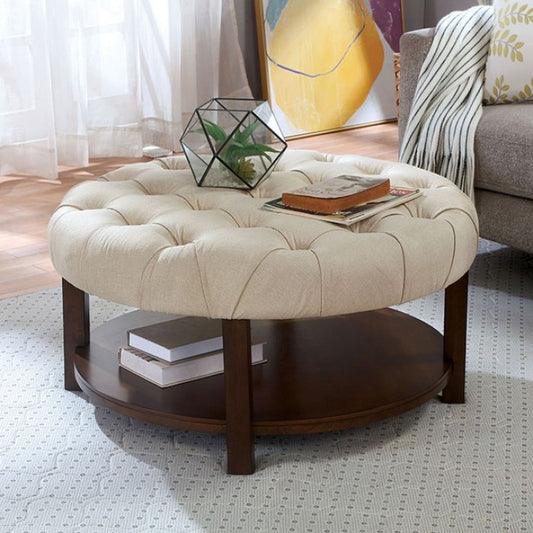 Alfer Round Ottoman